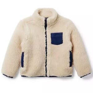 Janie and Jack Cream Teddycoat Cozy Sherpa Jacket Sz 3-4 years Cottonblend